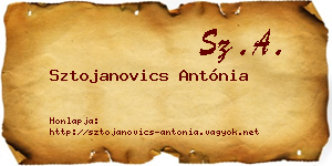 Sztojanovics Antónia névjegykártya